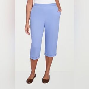 Alfred Dunner Santa Fe Women’s Stretch Fabric Straight Fit Iris Size 12 New